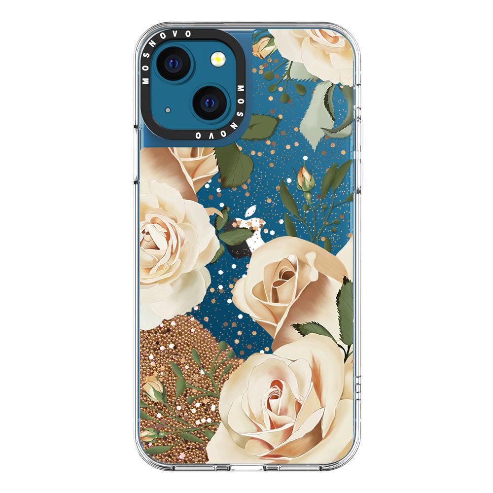 Champagne Roses Glitter Phone Case - iPhone 13 Case - MOSNOVO