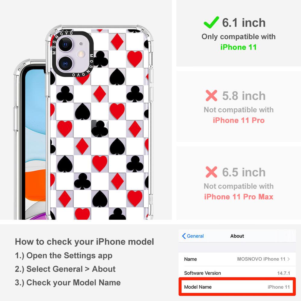 Checker Poker Phone Case - iPhone 11 Case - MOSNOVO