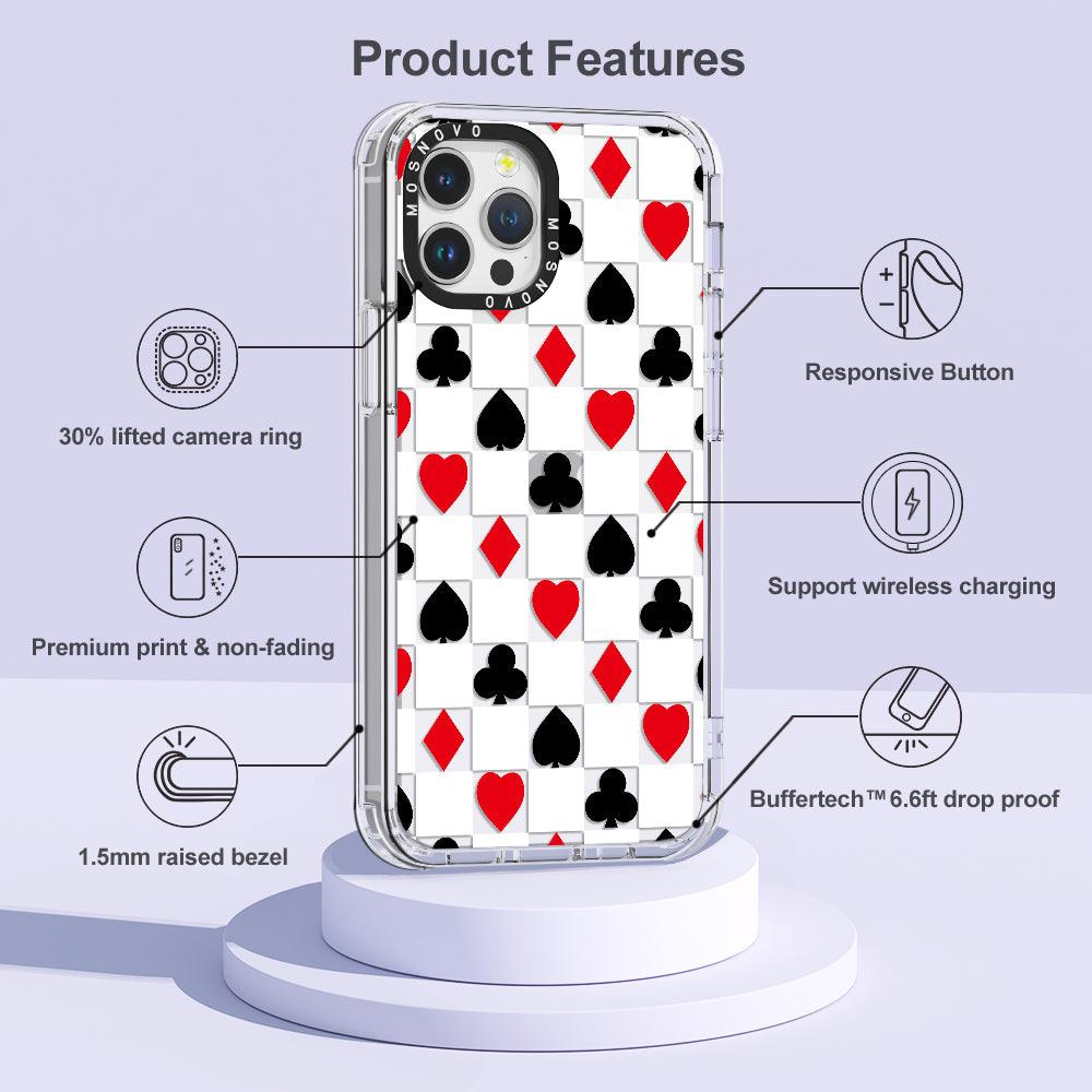 Checker Poker Phone Case - iPhone 12 Pro Max Case - MOSNOVO