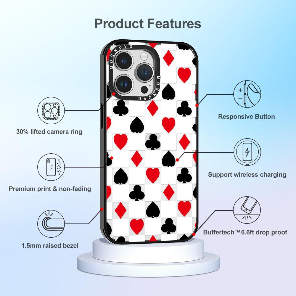 Checker Poker Phone Case - iPhone 14 Pro Max Case - MOSNOVO