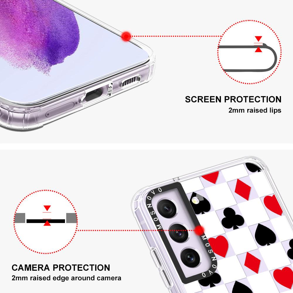 Checker Poker Phone Case - Samsung Galaxy S21 FE Case - MOSNOVO