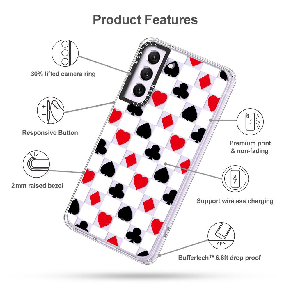 Checker Poker Phone Case - Samsung Galaxy S21 FE Case - MOSNOVO