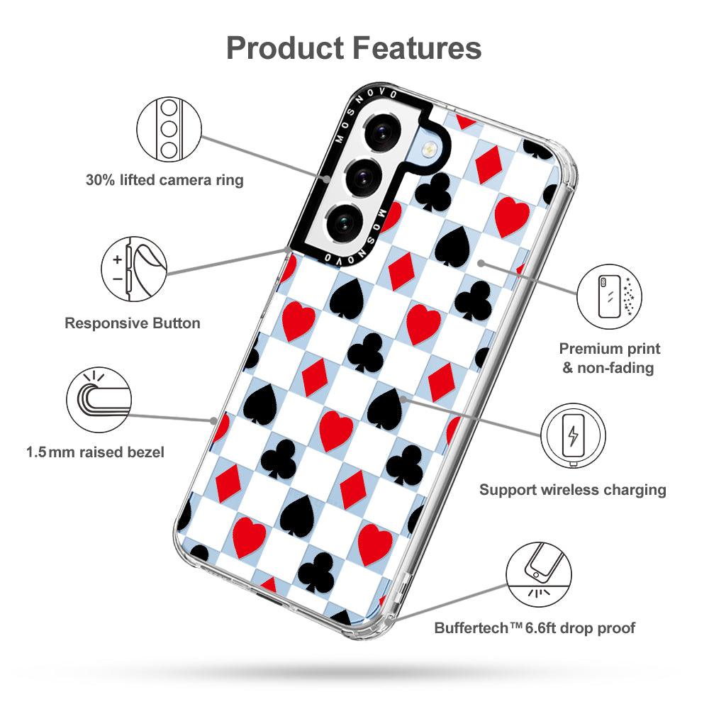 Checker Poker Phone Case - Samsung Galaxy S22 Case - MOSNOVO
