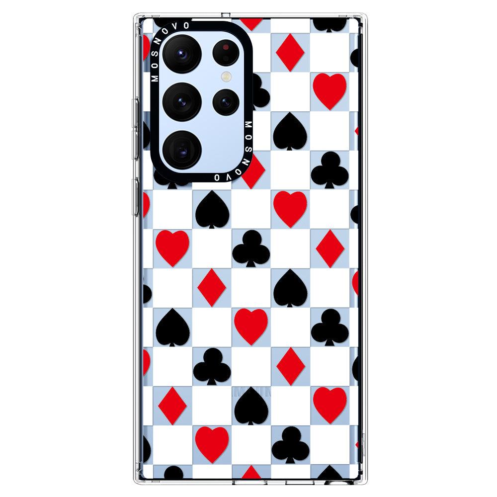 Checker Poker Phone Case - Samsung Galaxy S22 Ultra Case - MOSNOVO