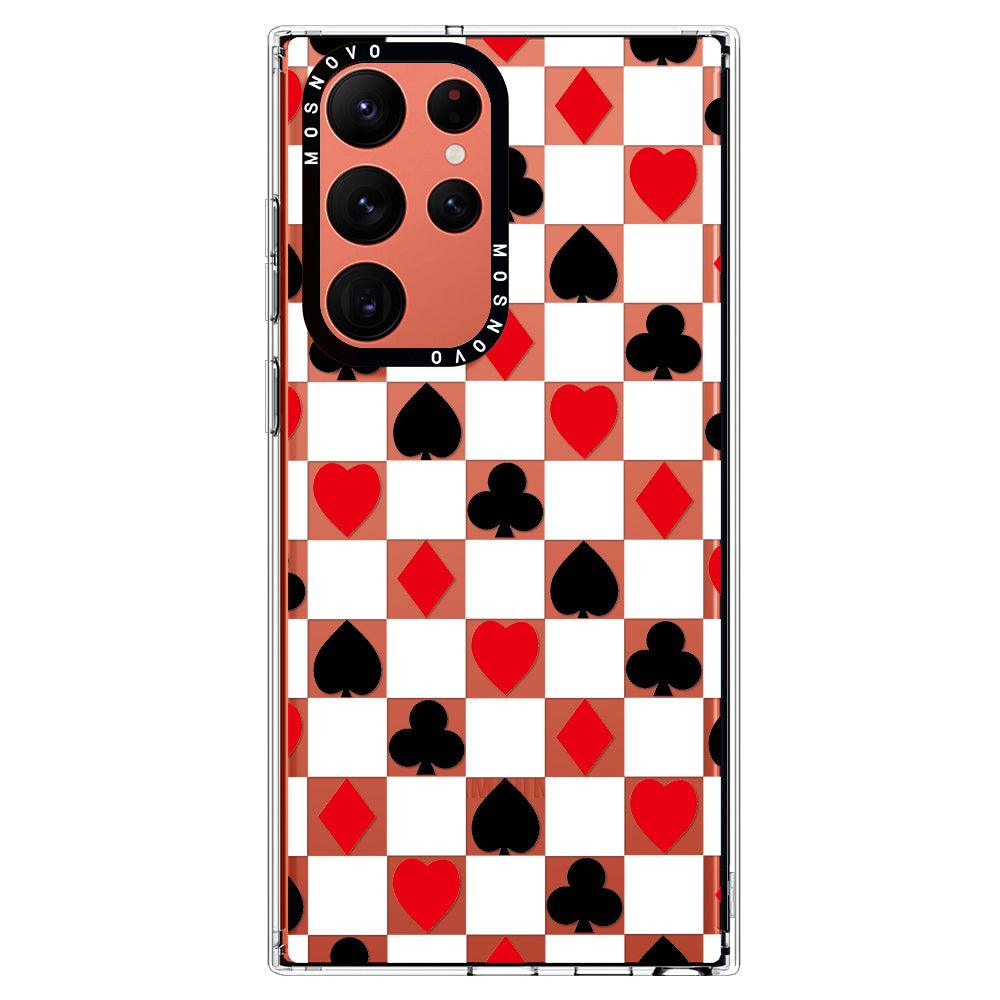 Checker Poker Phone Case - Samsung Galaxy S22 Ultra Case - MOSNOVO