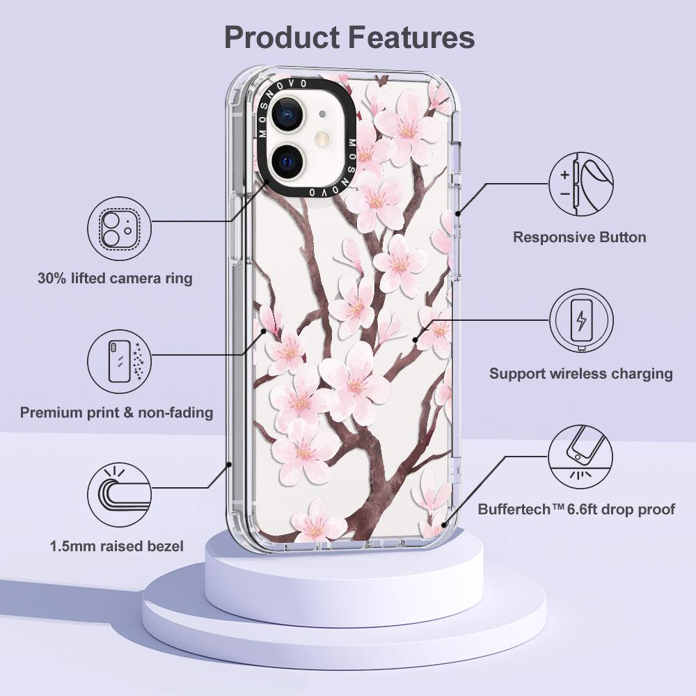 Cherry Blossom Flower Phone Case - iPhone 12 Mini Case - MOSNOVO