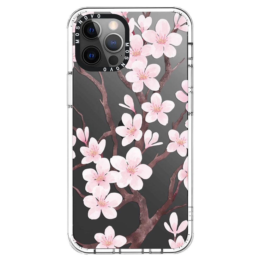 Cherry Blossom Flower Phone Case - iPhone 12 Pro Max Case - MOSNOVO