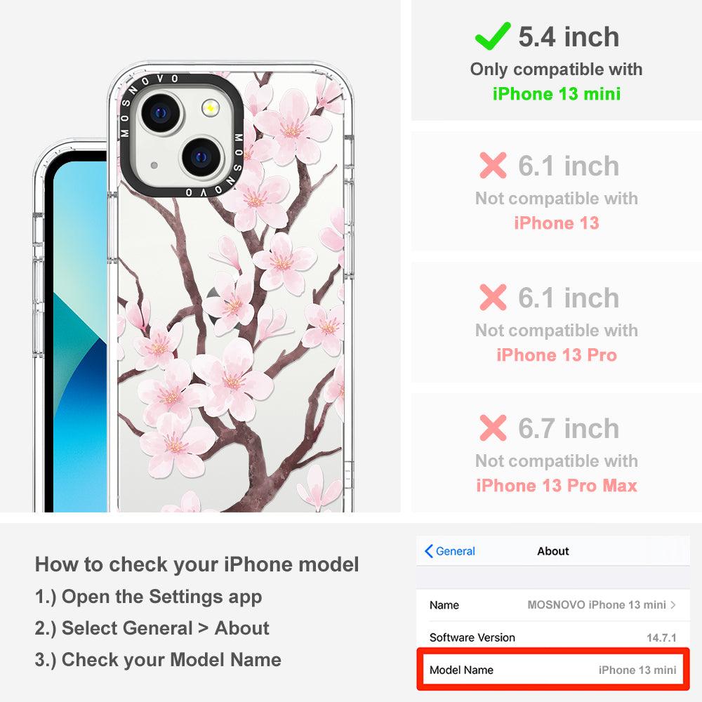 Cherry Blossom Flower Phone Case - iPhone 13 Mini Case - MOSNOVO