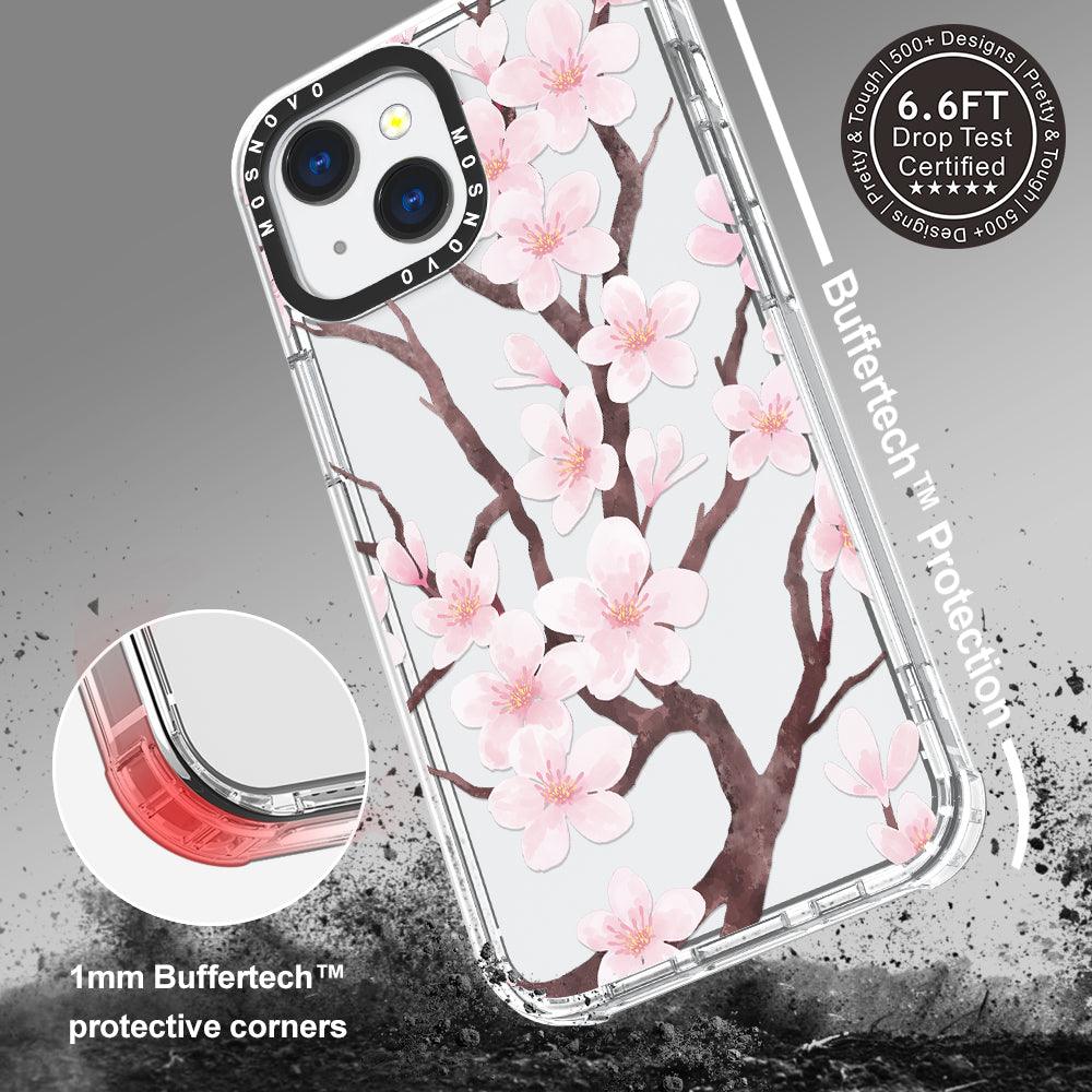 Cherry Blossom Flower Phone Case - iPhone 13 Mini Case - MOSNOVO