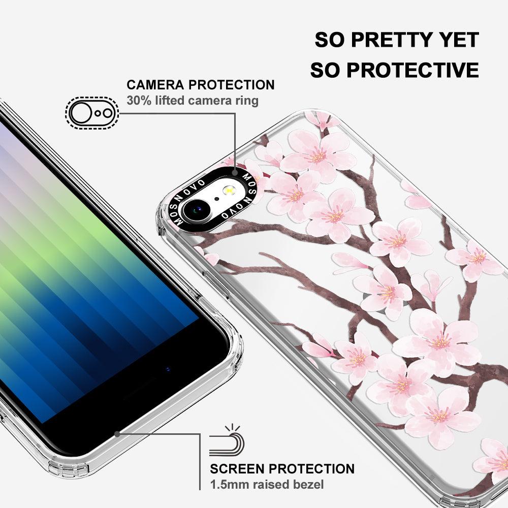 Cherry Blossom Flower Phone Case - iPhone SE 2020 Case - MOSNOVO