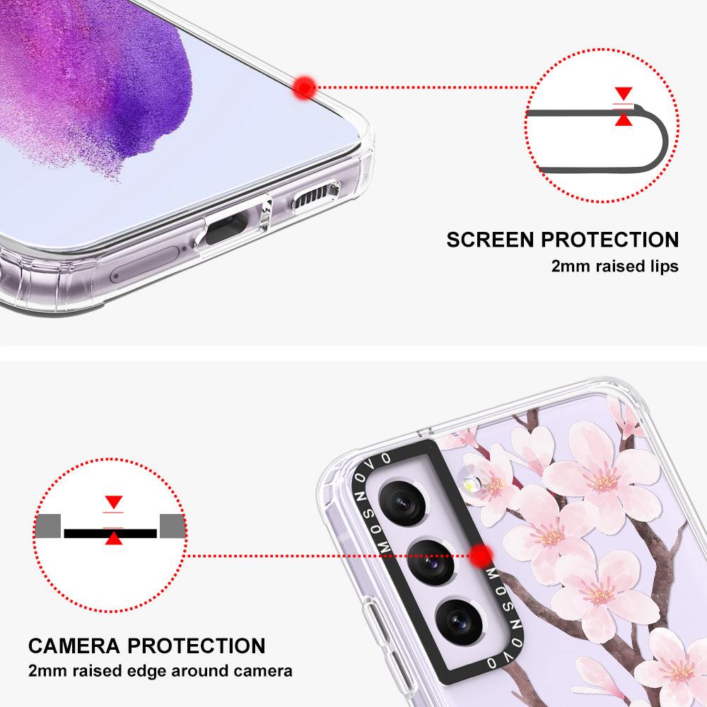 Cherry Blossom Flower Phone Case - Samsung Galaxy S21 FE Case - MOSNOVO