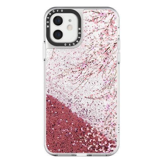 Cherry Blossoms Glitter Phone Case - iPhone 12 Case