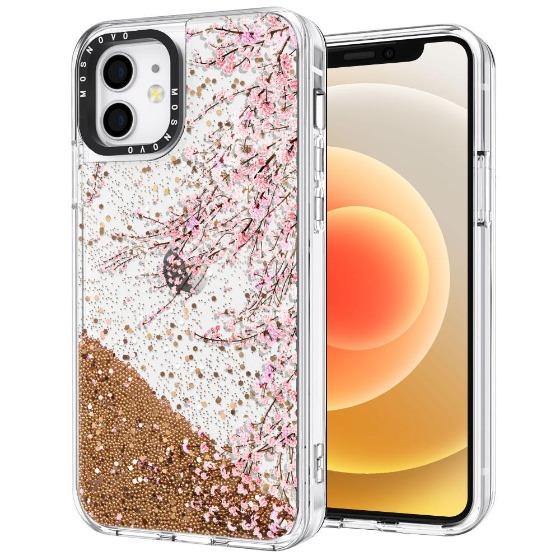 Cherry Blossoms Glitter Phone Case - iPhone 12 Mini Case
