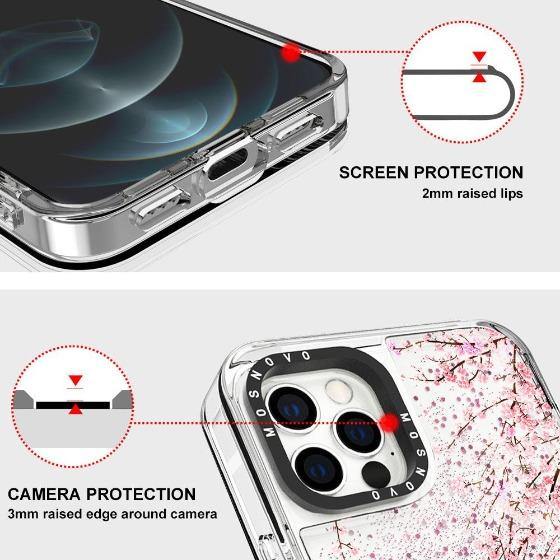 Cherry Blossoms Glitter Phone Case - iPhone 12 Pro Case
