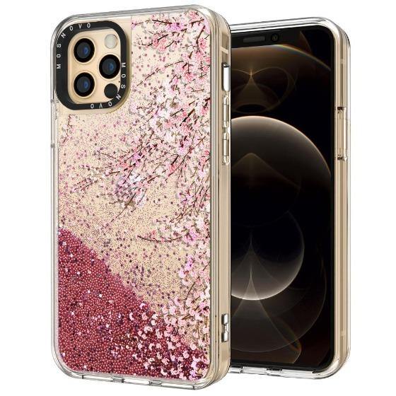 Cherry Blossoms Glitter Phone Case - iPhone 12 Pro Max Case