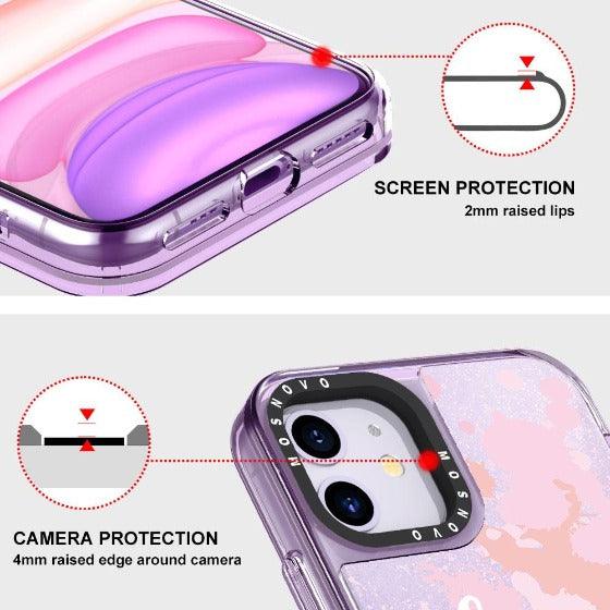 Choose Happy Glitter Phone Case - iPhone 11 Case - MOSNOVO