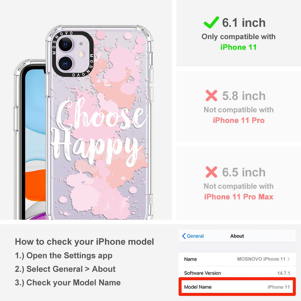 Choose Happy Phone Case - iPhone 11 Case - MOSNOVO