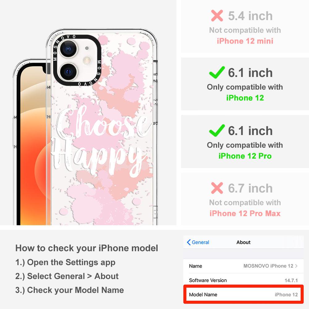 Choose Happy Phone Case - iPhone 12 Case - MOSNOVO