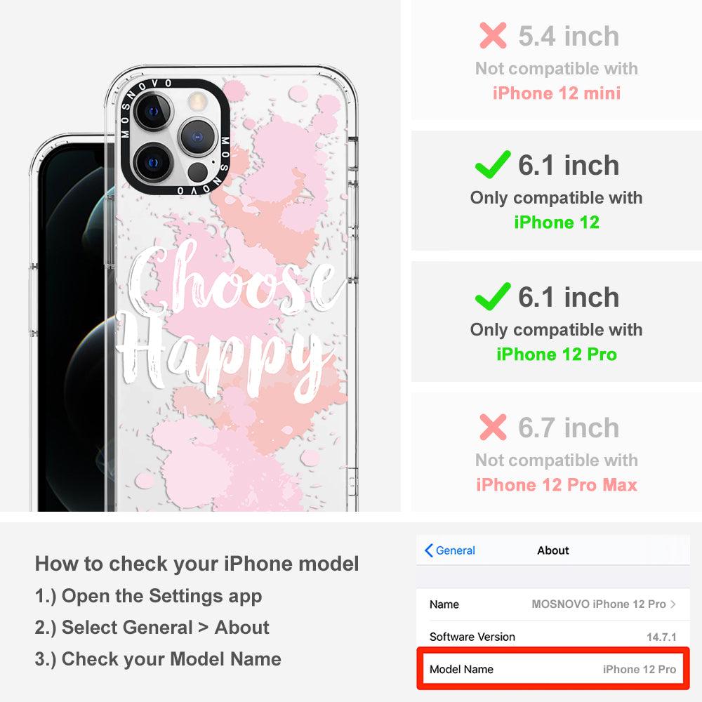 Choose Happy Phone Case - iPhone 12 Pro Case - MOSNOVO
