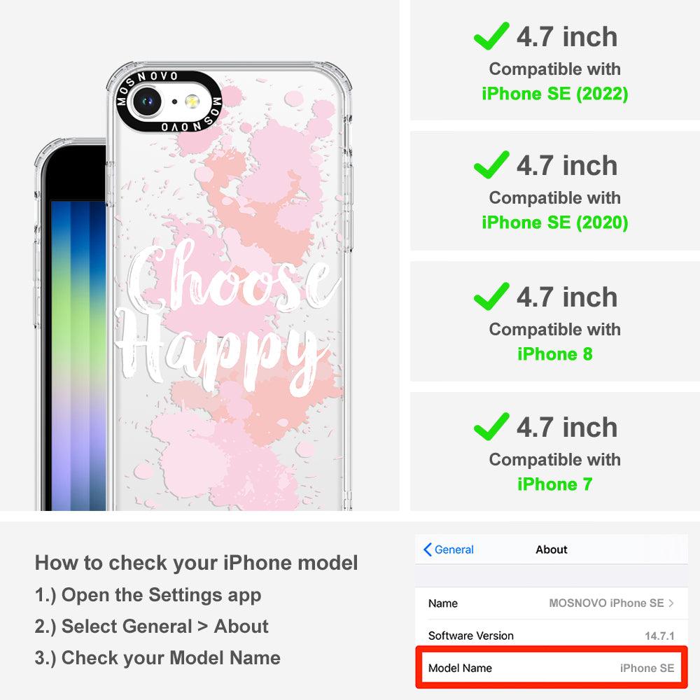 Choose Happy Phone Case - iPhone SE 2020 Case - MOSNOVO