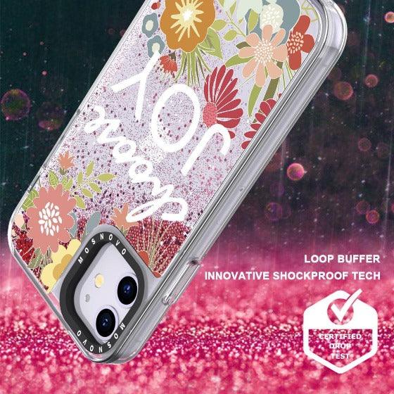 Choose Joy Glitter Phone Case - iPhone 11 Case - MOSNOVO