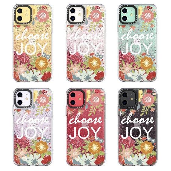 Choose Joy Glitter Phone Case - iPhone 11 Case - MOSNOVO