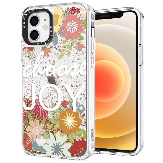 Choose Joy Glitter Phone Case - iPhone 12 Case
