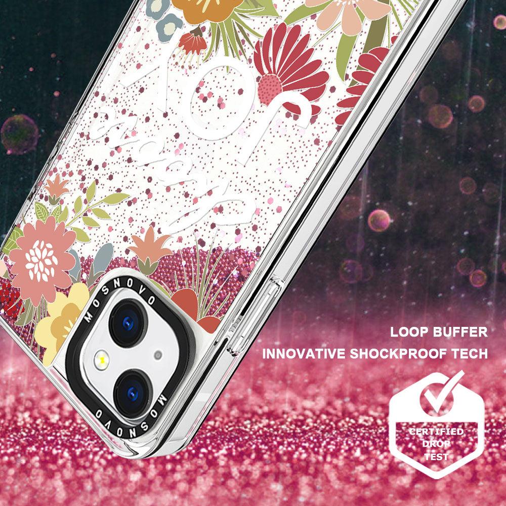 Choose Joy Glitter Phone Case - iPhone 13 Case - MOSNOVO