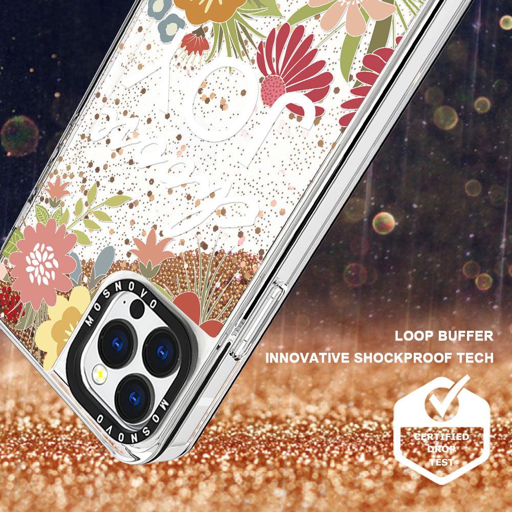 Choose Joy Glitter Phone Case - iPhone 13 Pro Max Case - MOSNOVO