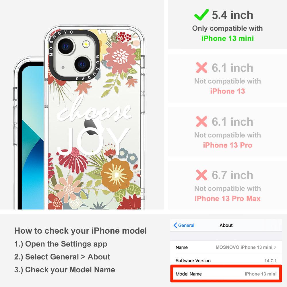 Choose Joy Phone Case - iPhone 13 Mini Case - MOSNOVO