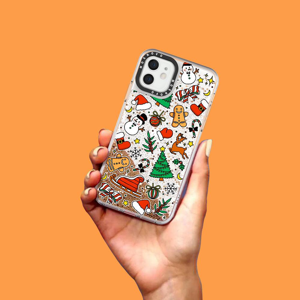 Christmas Decoration Glitter Phone Case - iPhone 12 Mini Case - MOSNOVO