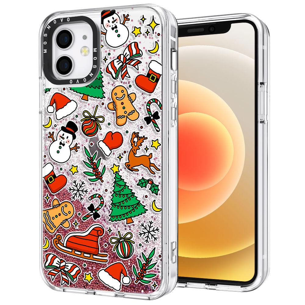 Christmas Decoration Glitter Phone Case - iPhone 12 Mini Case - MOSNOVO