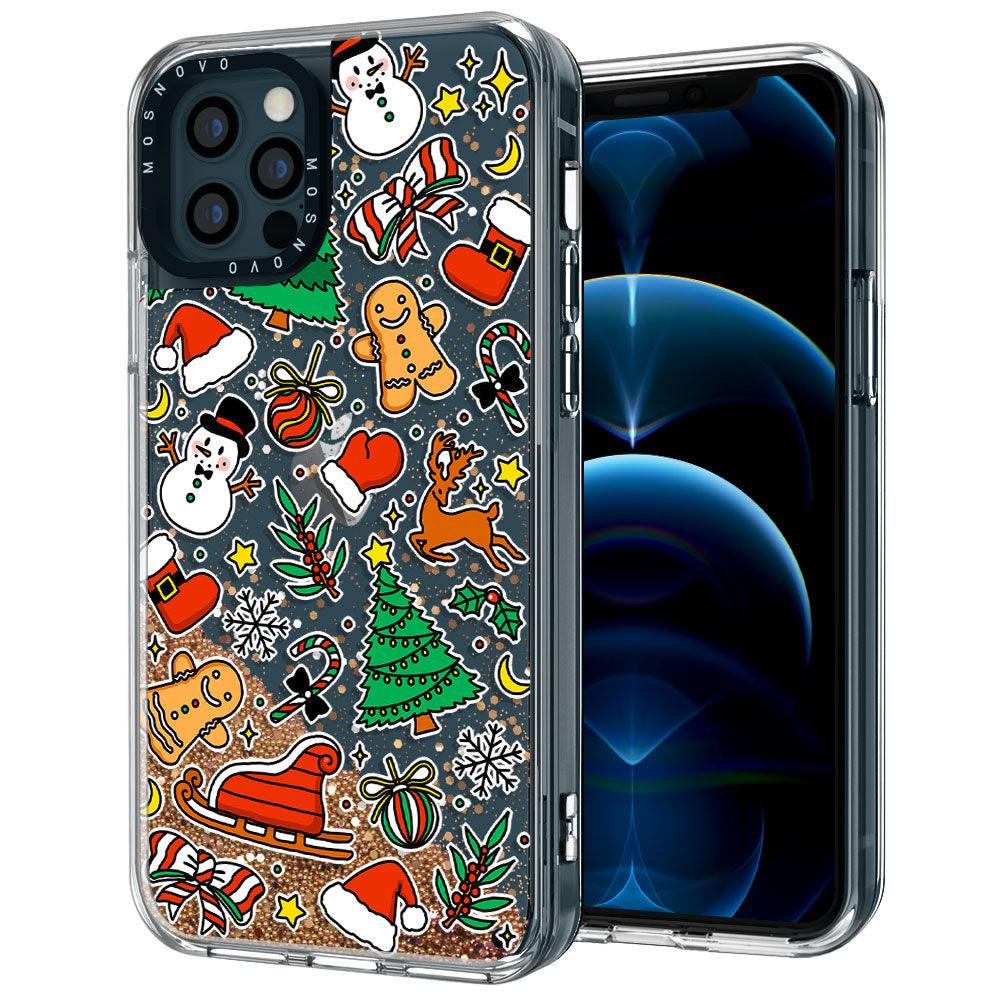 Christmas Decoration Glitter Phone Case - iPhone 12 Pro Case - MOSNOVO