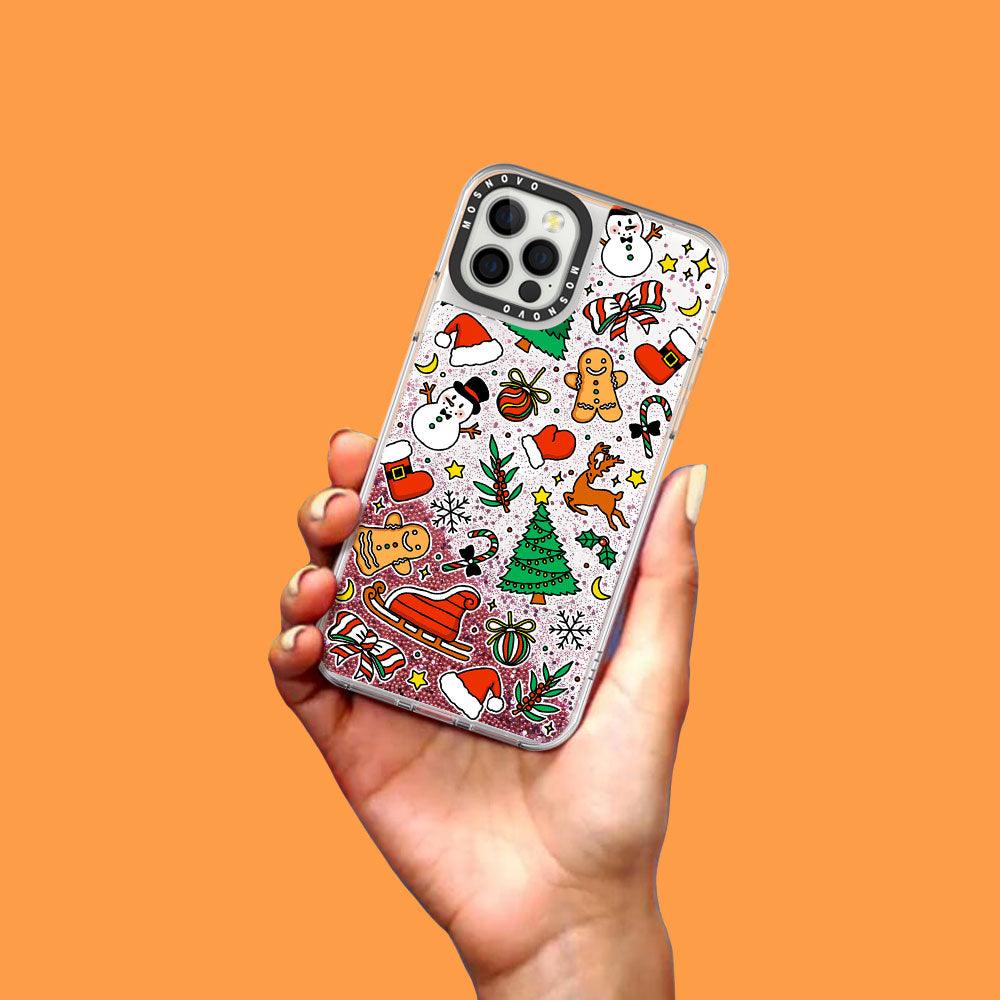 Christmas Decoration Glitter Phone Case - iPhone 12 Pro Case - MOSNOVO
