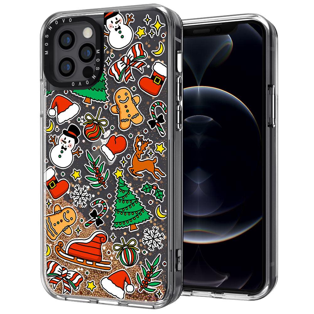 Christmas Decoration Glitter Phone Case - iPhone 12 Pro Max Case - MOSNOVO