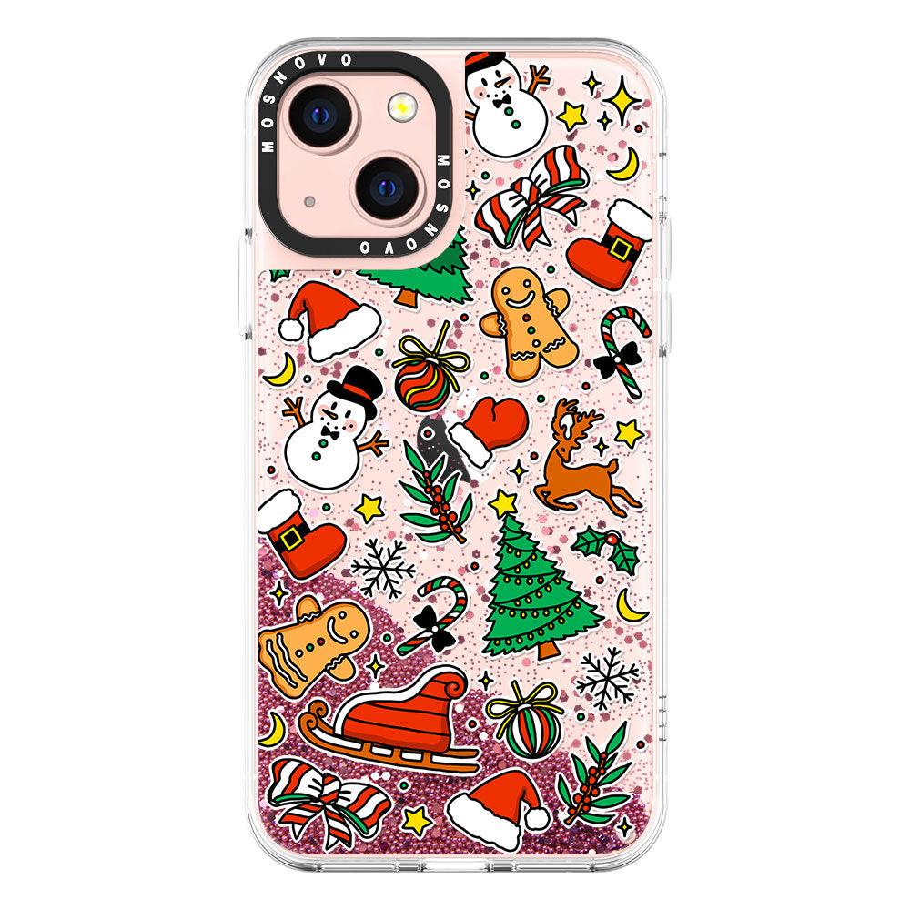 Christmas Decoration Glitter Phone Case - iPhone 13 Case - MOSNOVO