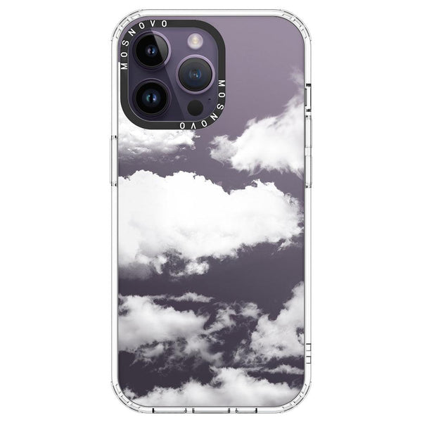 MOSNOVO Compatible with iPhone 13 Pro Max Case, Cute Cloud Print for Girl  Women Men [ Buffertech™ Shockproof ] Transparent TPU Bumper Clear Phone  Case