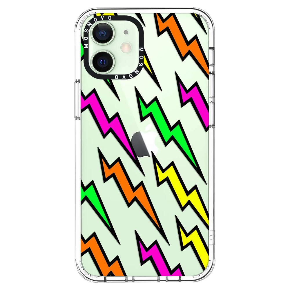 Colorful Lightning Phone Case - iPhone 12 Mini Case - MOSNOVO