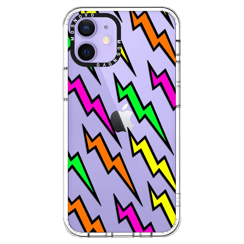 Colorful Lightning Phone Case - iPhone 12 Mini Case - MOSNOVO