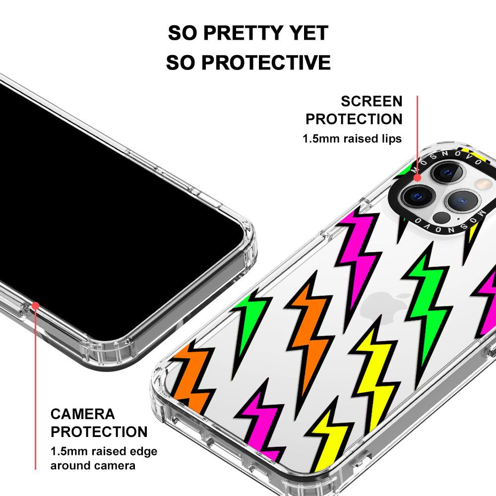 Colorful Lightning Phone Case - iPhone 12 Pro Max Case - MOSNOVO