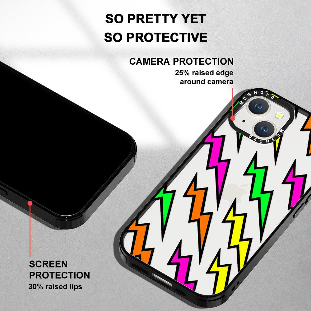 Colorful Lightning Phone Case - iPhone 14 Plus Case - MOSNOVO