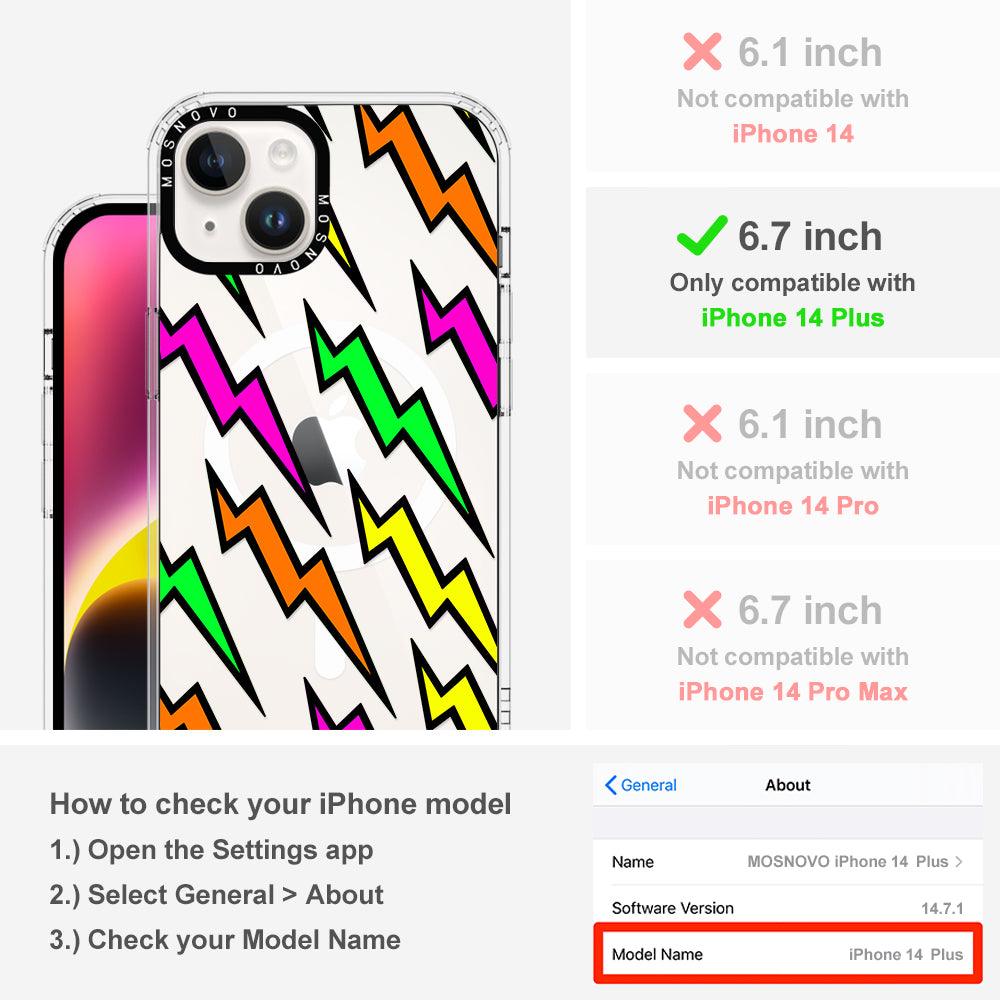 Colorful Lightning Phone Case - iPhone 14 Plus Case - MOSNOVO