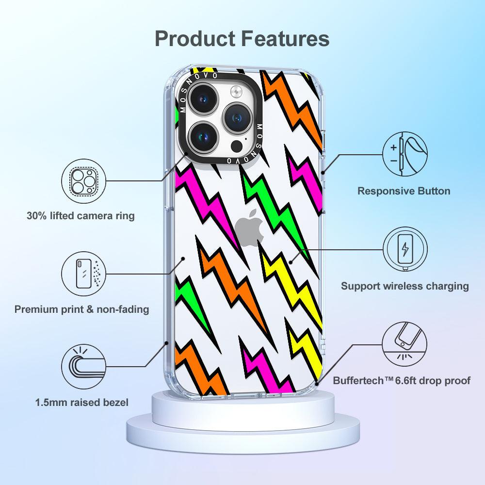 Colorful Lightning Phone Case - iPhone 14 Pro Max Case - MOSNOVO