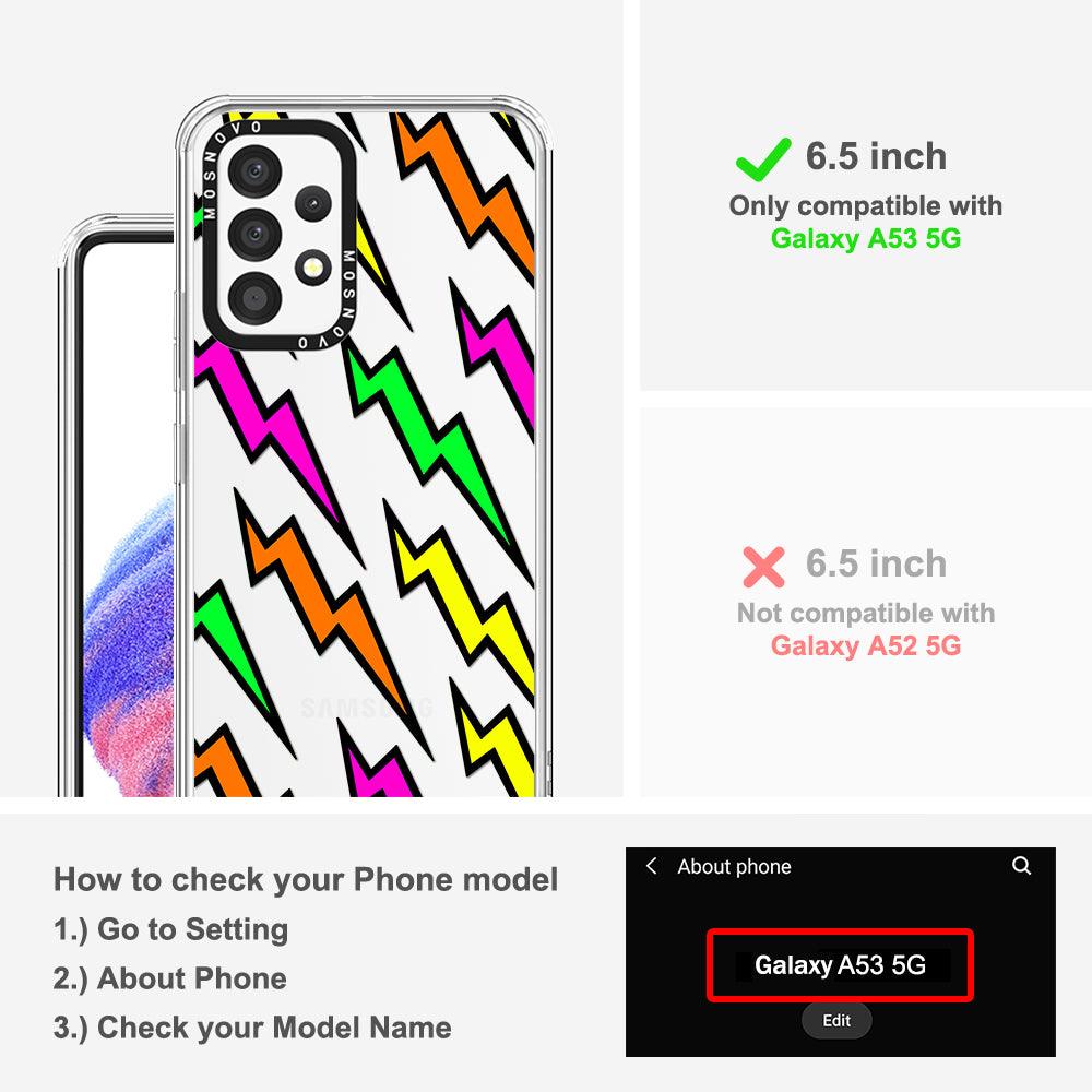 Colorful Lightning Phone Case - Samsung Galaxy A53 Case - MOSNOVO