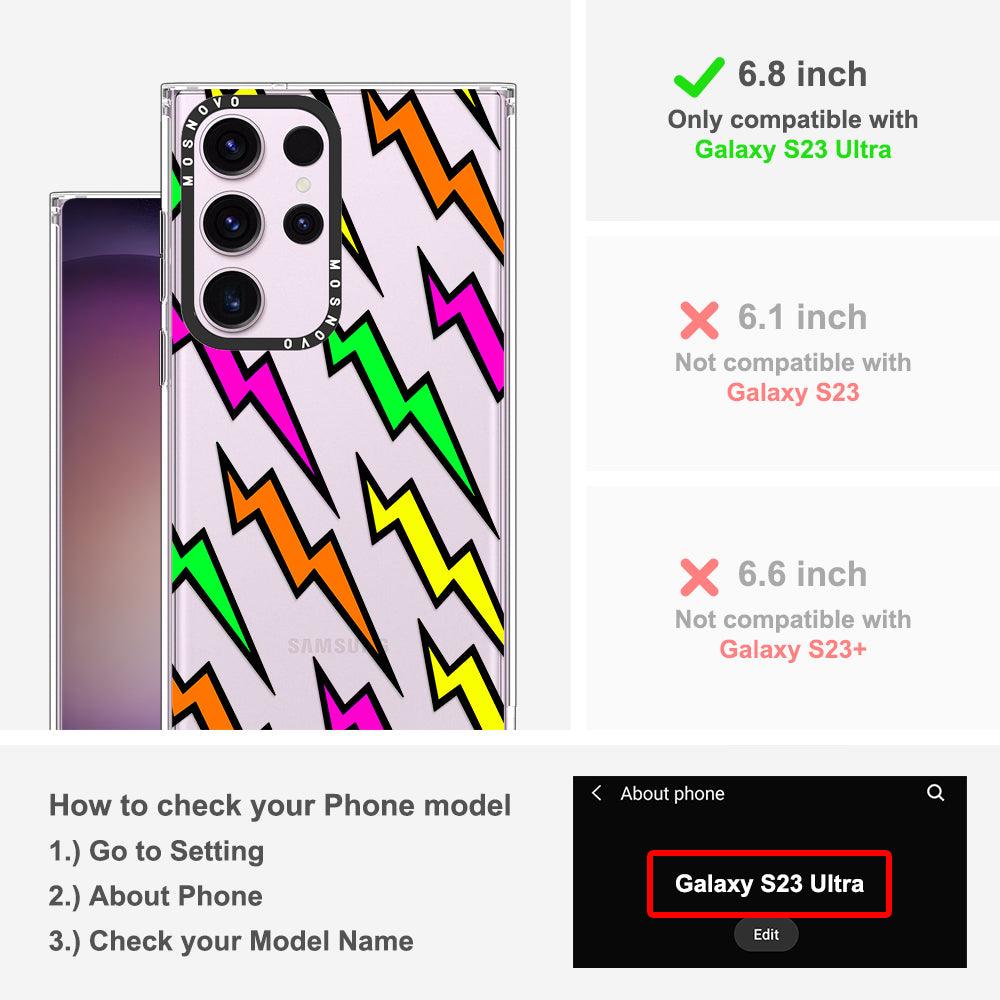 Colorful Lightning Phone Case - Samsung Galaxy S23 Ultra Case - MOSNOVO