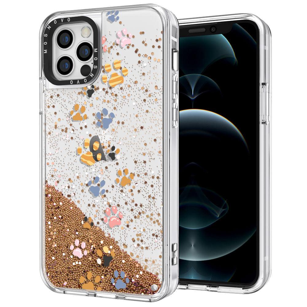 Colorful Paw Glitter Phone Case - iPhone 12 Pro Case - MOSNOVO