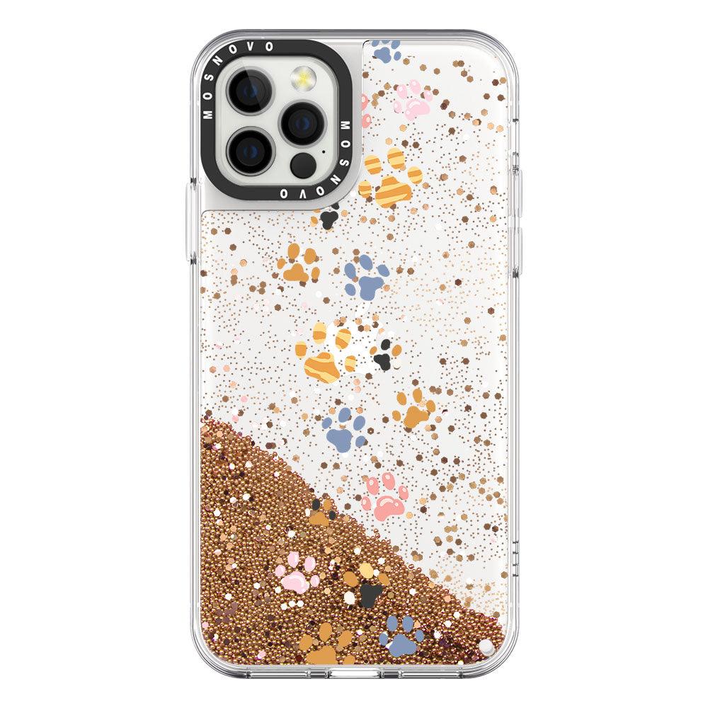 Colorful Paw Glitter Phone Case - iPhone 12 Pro Max Case - MOSNOVO