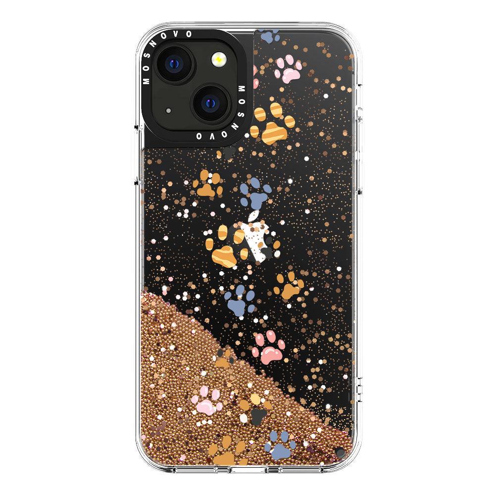 Colorful Paw Glitter Phone Case - iPhone 13 Case - MOSNOVO