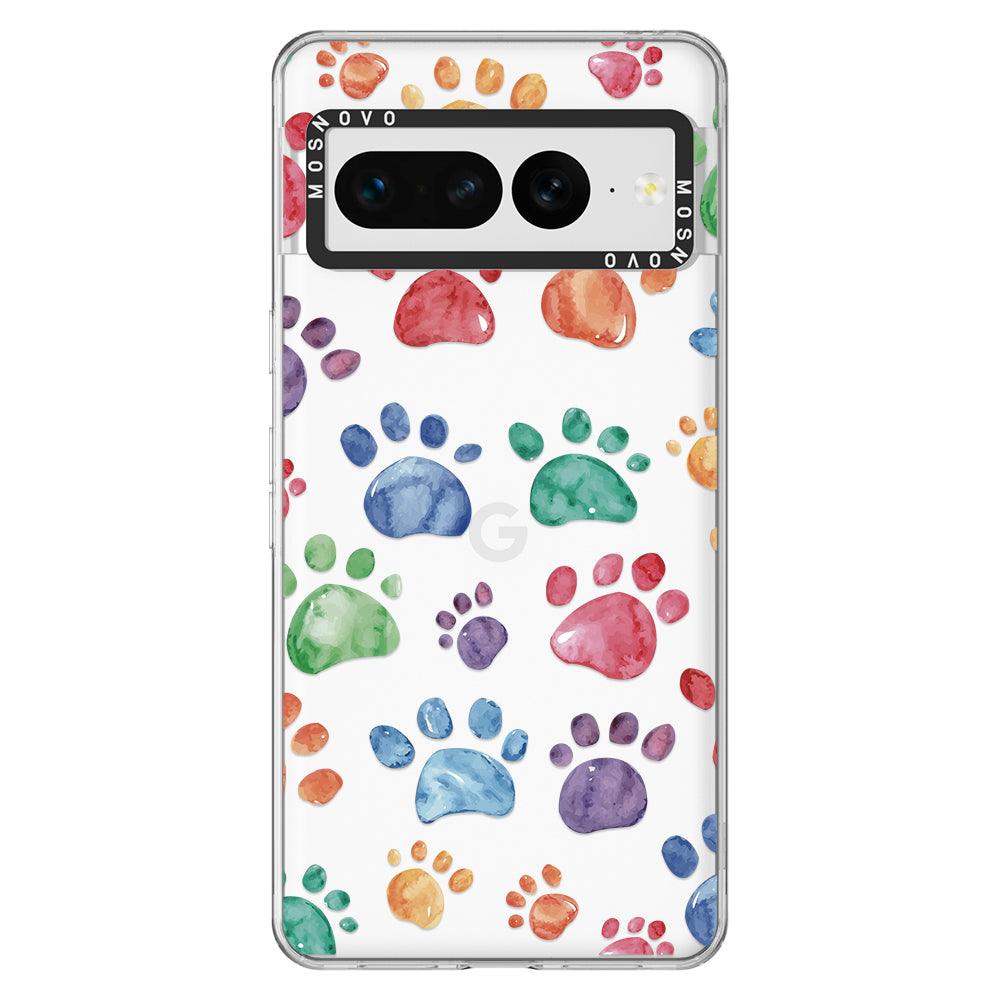 Colorful Paw Phone Case - Google Pixel 7 Pro Case - MOSNOVO
