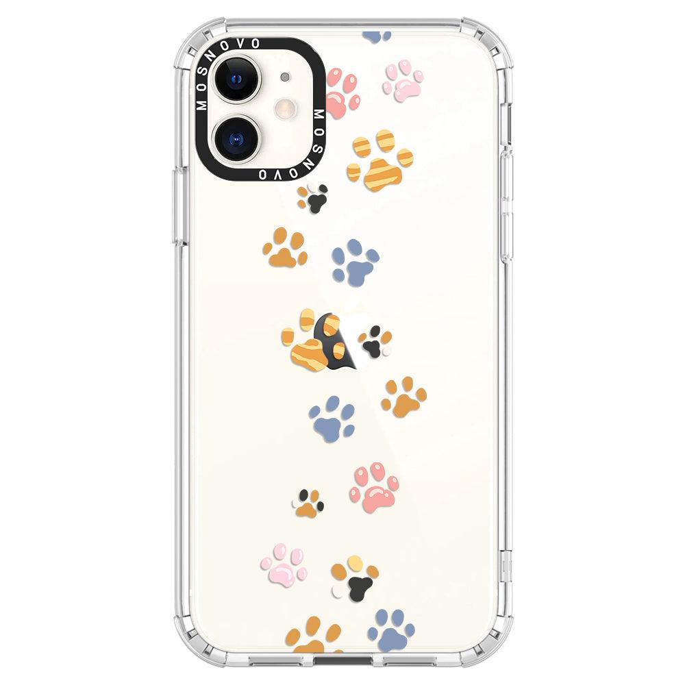 Colorful Paw Phone Case - iPhone 11 Case - MOSNOVO